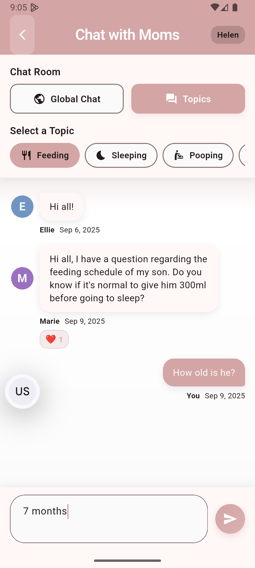 Community Chat Screen